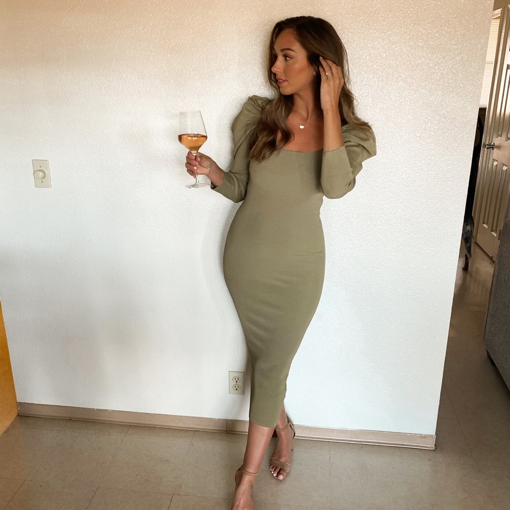 Zara bodycon dress midi maxi